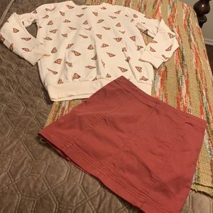 Burnt orange skirt (not sweatshirt)